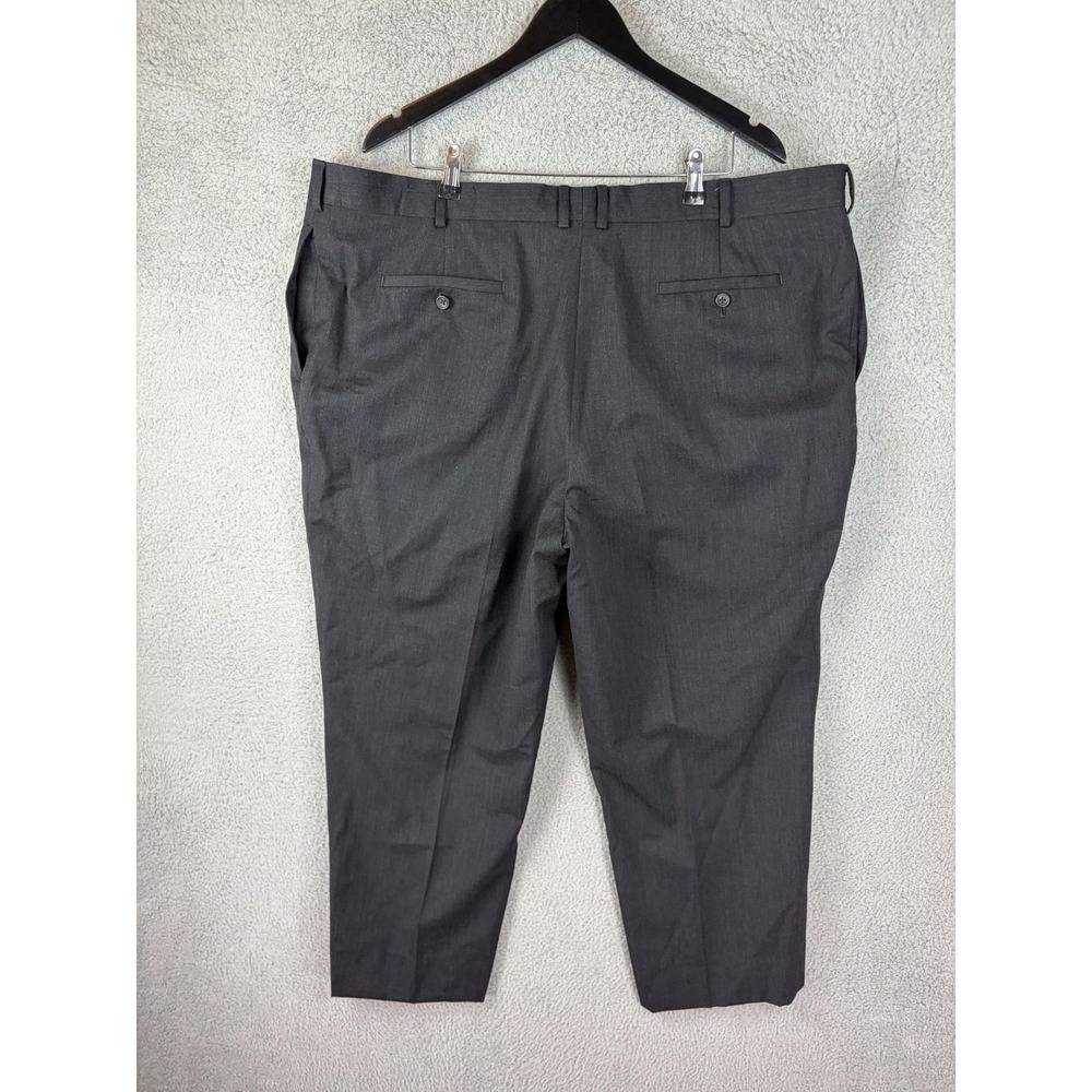 Joseph & Feiss Dress Pants Mens 48x24 Gray Wool Flat Front Classic Fit Office - Picture 7 of 13